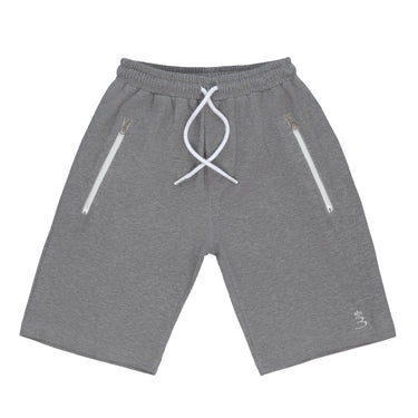 Barba Napoli Cotton - Blend Drawstring Sport Shorts in Grey Melange - SARTALE