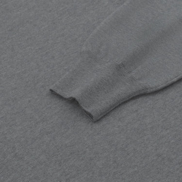 Barba Napoli Crew - Neck Virgin Wool Pullover in Grey Melange - SARTALE