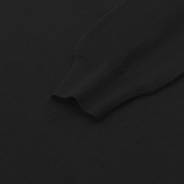 Barba Napoli Crew - Neck Wool Pullover in Black - SARTALE