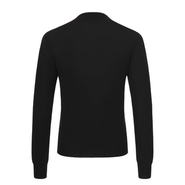 Barba Napoli Crew - Neck Wool Pullover in Black - SARTALE