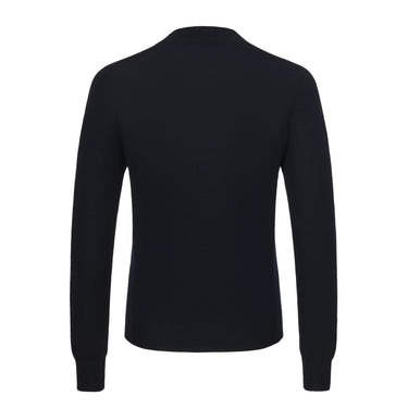 Barba Napoli Crew - Neck Wool Pullover in Navy Blue - SARTALE