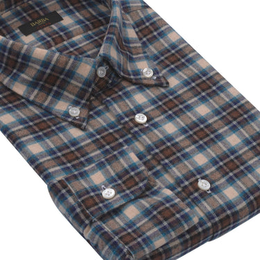 Barba Napoli "Culto" Cotton Plaid Shirt in Multicolor - SARTALE