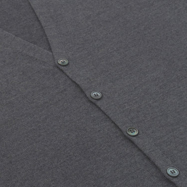 Barba Napoli Virgin Wool Gilet in Grey Melange - SARTALE