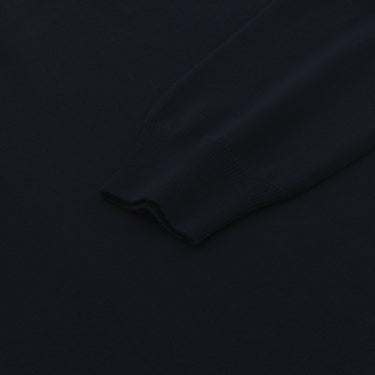 Barba Napoli Virgin Wool Turtleneck Sweater in Navy Blue - SARTALE