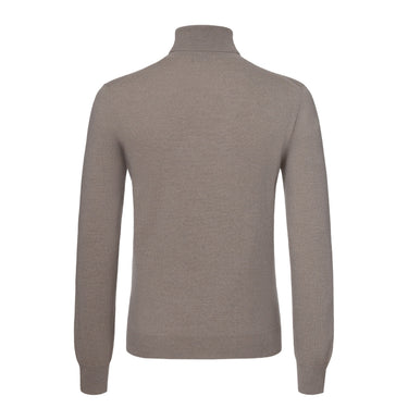 Barba Napoli Virgin Wool Turtleneck Sweater in Soft Greige - SARTALE