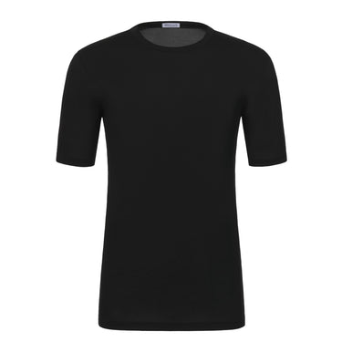 Bresciani Cotton Crew - Neck T - Shirt in Black - SARTALE