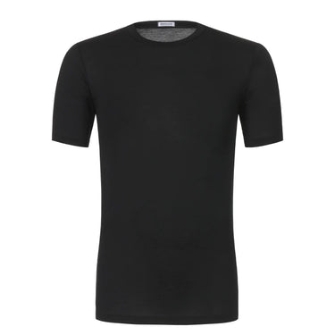 Bresciani Cotton Crew - Neck T - Shirt in Black - SARTALE