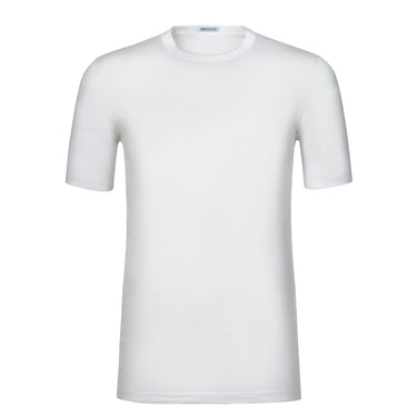 Bresciani Cotton Crew - Neck T - Shirt in White - SARTALE