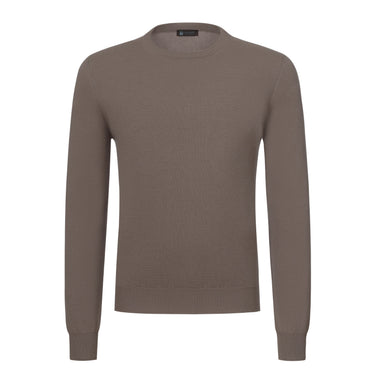 Colombo Crew - Neck Cashmere Pullover in Greige - SARTALE