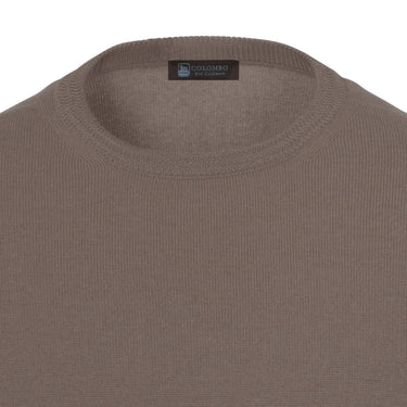 Colombo Crew - Neck Cashmere Pullover in Greige - SARTALE