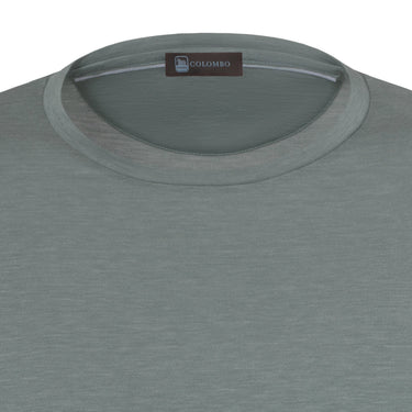 Colombo Silk - Blend T - Shirt Sweater in Sage Green - SARTALE