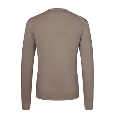 Cruciani Cashmere and Silk Crew - Neck Sweater in Light Brown - SARTALE