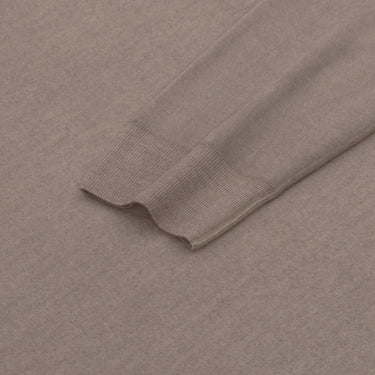 Cruciani Cashmere and Silk Crew - Neck Sweater in Light Brown - SARTALE