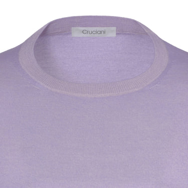 Cruciani Cashmere and Silk Crew - Neck Sweater in Orchid White - SARTALE