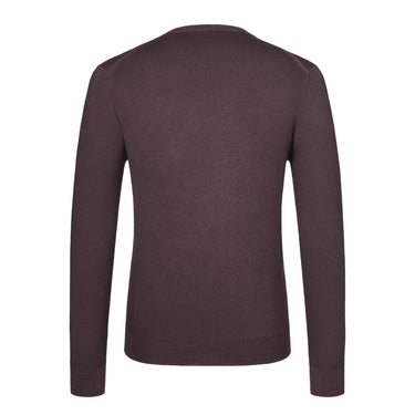 Cruciani Cashmere and Silk Crew - Neck Sweater in Piermont Stone Red - SARTALE