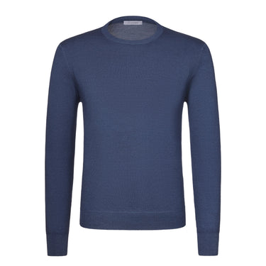 Cruciani Cashmere and Silk Crew - Neck Sweater in Royal Blue - SARTALE