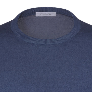 Cruciani Cashmere and Silk Crew - Neck Sweater in Royal Blue - SARTALE