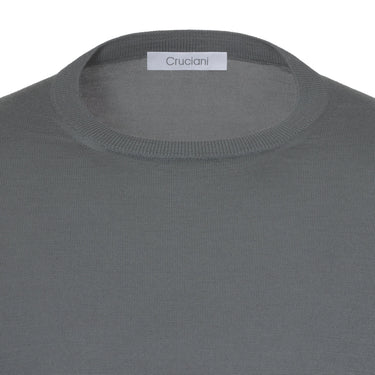 Cruciani Cashmere and Silk Crew - Neck Sweater in Smoke Green - SARTALE