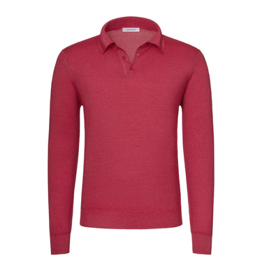 Cruciani Cashmere and Silk Sweater Polo Shirt in Lollipop - SARTALE
