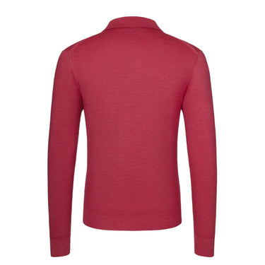 Cruciani Cashmere and Silk Sweater Polo Shirt in Lollipop - SARTALE