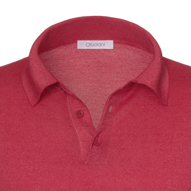 Cruciani Cashmere and Silk Sweater Polo Shirt in Lollipop - SARTALE