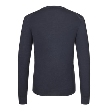 Cruciani Cashmere and Silk V - Neck Sweater in Suit Blue - SARTALE