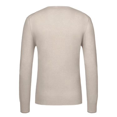 Cruciani Cotton Crew - Neck Sweater in Cream Melange - SARTALE