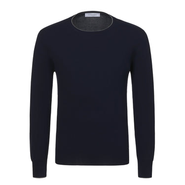 Cruciani Cotton Crew - Neck Sweater in Dark Blue - SARTALE