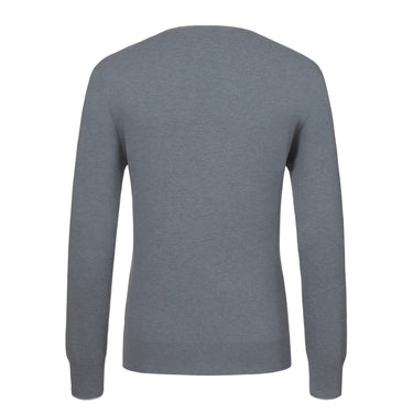 Cruciani Cotton Crew - Neck Sweater in Grey Melange - SARTALE