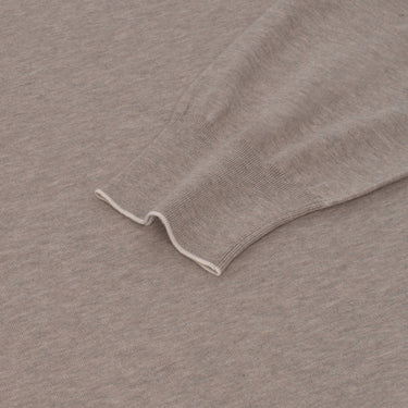 Cruciani Cotton Crew - Neck Sweater in Light Taupe - SARTALE
