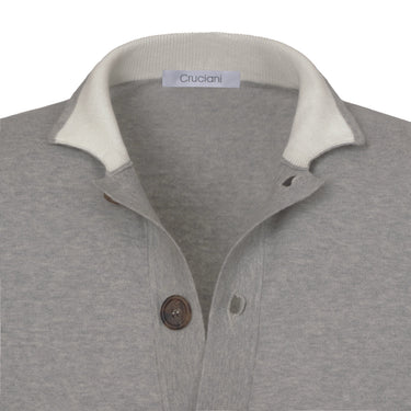 Cruciani Cotton Polo Gilet in Grey Melange - SARTALE
