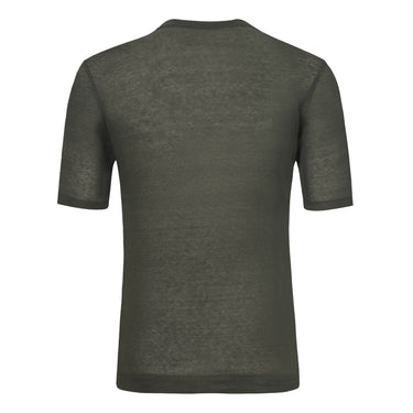 Cruciani Linen T - Shirt in Green Melange - SARTALE