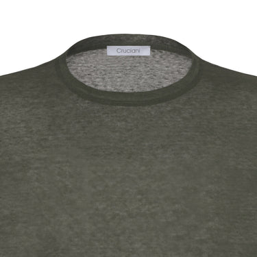 Cruciani Linen T - Shirt in Green Melange - SARTALE