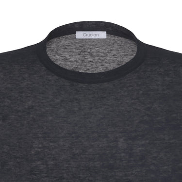Cruciani Linen T - Shirt in Space Blue - SARTALE