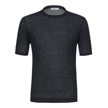Cruciani Linen T - Shirt in Space Blue - SARTALE