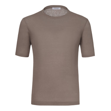 Cruciani Linen T - Shirt in Taupe Melange - SARTALE