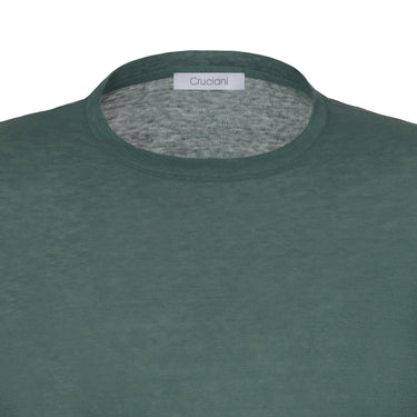 Cruciani Linen T - Shirt in Teal Melange - SARTALE