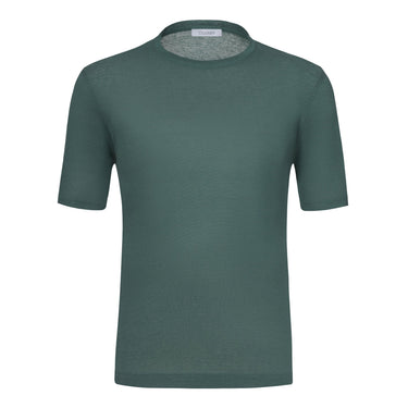 Cruciani Linen T - Shirt in Teal Melange - SARTALE