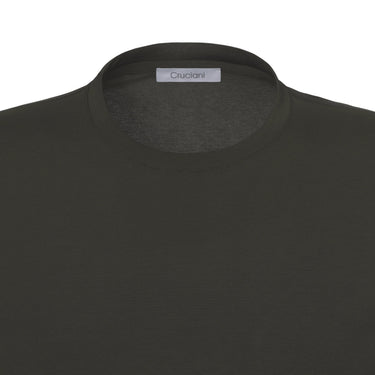 Cruciani Stretch - Cotton T - Shirt in Dark Green - SARTALE