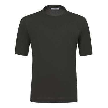 Cruciani Stretch - Cotton T - Shirt in Dark Green - SARTALE