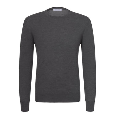 Cruciani Wool Crew - Neck Sweater in Grey Melange - SARTALE
