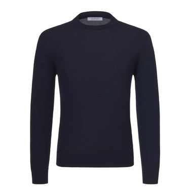 Cruciani Wool Crew - Neck Sweater in Indigo Black - SARTALE