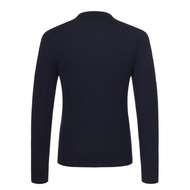 Cruciani Wool Crew - Neck Sweater in Indigo Black - SARTALE
