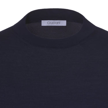 Cruciani Wool Crew - Neck Sweater in Indigo Black - SARTALE