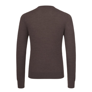 Cruciani Wool Crew - Neck Sweater in Nutria Brown - SARTALE