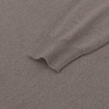 Cruciani Wool Crew - Neck Sweater in Oak Brown Melange - SARTALE