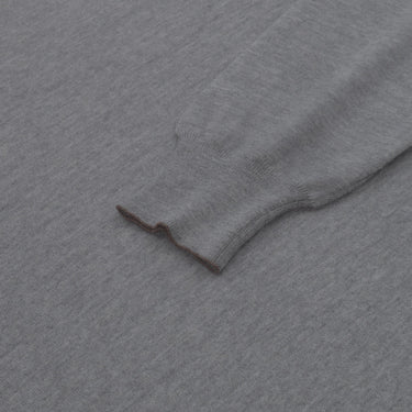 Cruciani Wool Crew - Neck Sweater in Seal Grey Melange - SARTALE