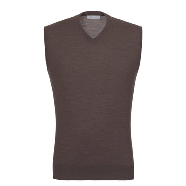 Cruciani Wool Gilet in Nutria Dark Brown - SARTALE