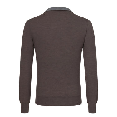 Cruciani Wool Half - Zip Sweater in Grey Violet Melange - SARTALE