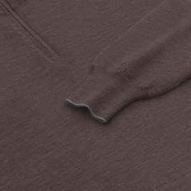 Cruciani Wool Half - Zip Sweater in Grey Violet Melange - SARTALE